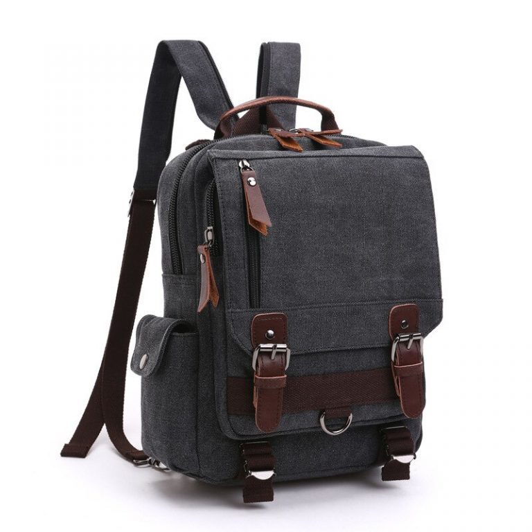 Scione Retro Messenger Bag, Canvas Shoulder Backpack, Sling Bag ...