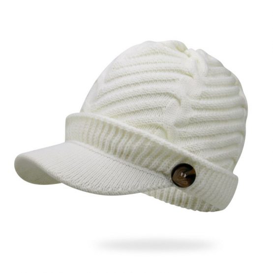 Knitted Baseball Cap | Beanie Hat | Wool Cap with Visor