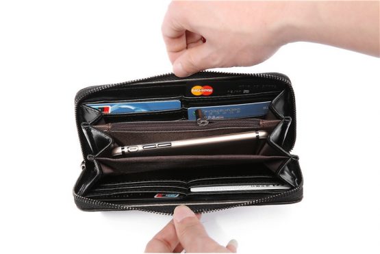 Seven Mens Leather Clutch Wallet