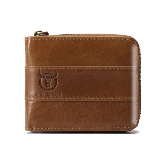 BULLCAPTAIN Genuine Leather Wallet for Men - Large Capacity