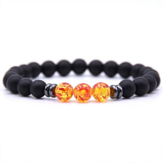 Harmony Black Tourmaline And Fire Stone Bracelets