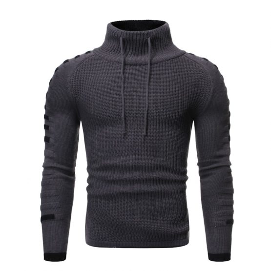 Slim Fit Pullover Sweaters - Knitted Turtleneck