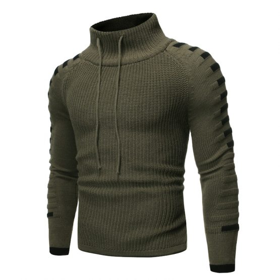 Slim Fit Pullover Sweaters - Knitted Turtleneck