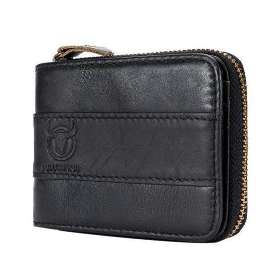 BULLCAPTAIN Genuine Leather Wallet for Men - Large Capacity