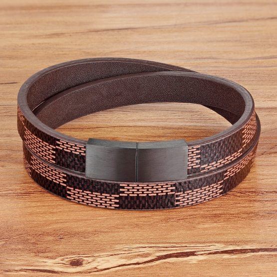Mens leather bracelet