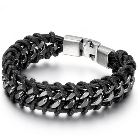 Men's Braided Black Bracelet