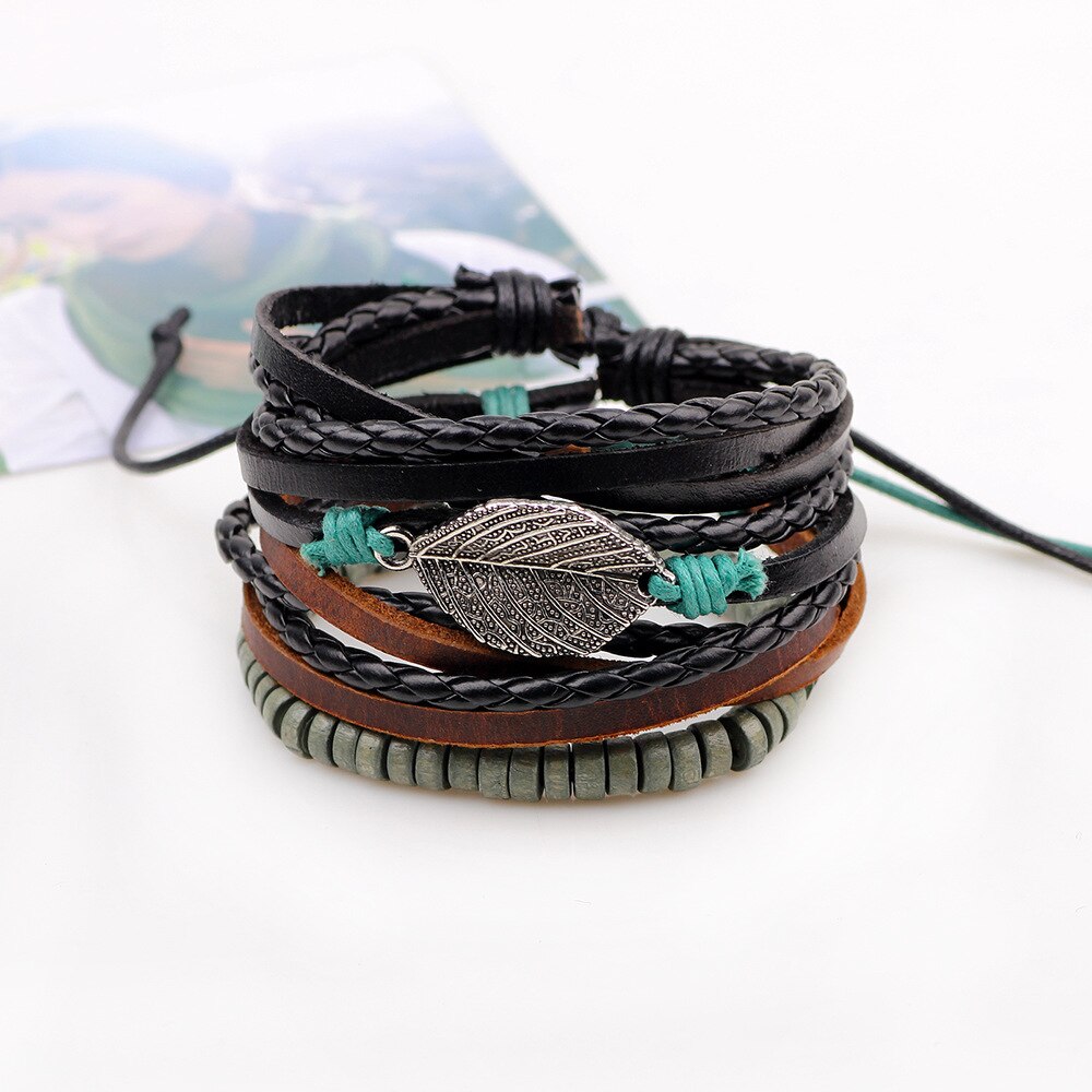  Beavorty 2 Sets Bracelet punk jewelry goth accessories for men  boho jewelry goth jewellery dermal jewelry goth jewelry men's accessories punk  accessories man beaded cosplay leather: Clothing, Shoes & Jewelry