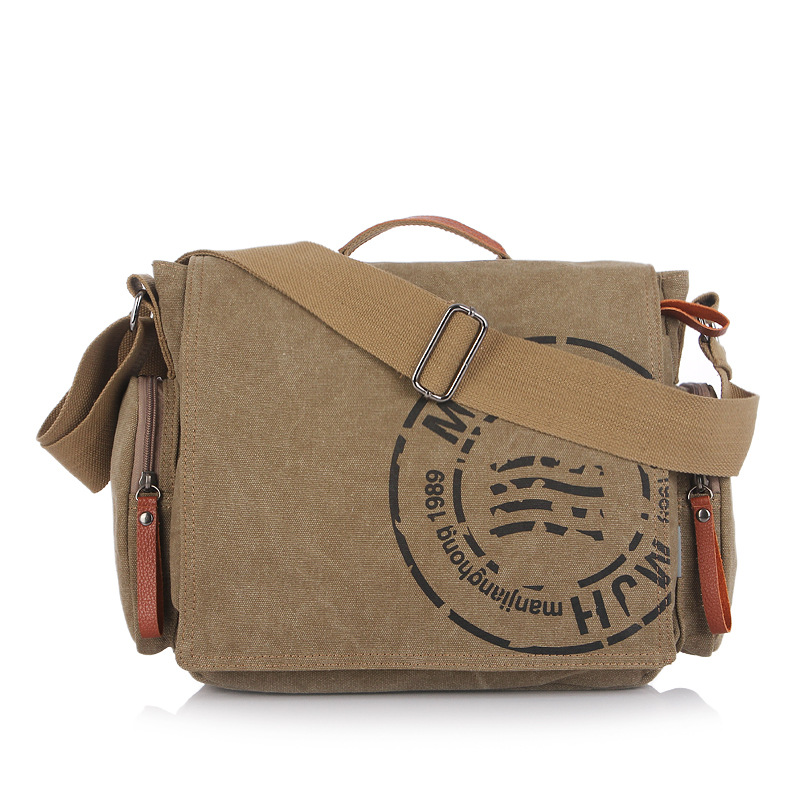 Classic Messenger Bag - Retro Canvas Shoulder Bag