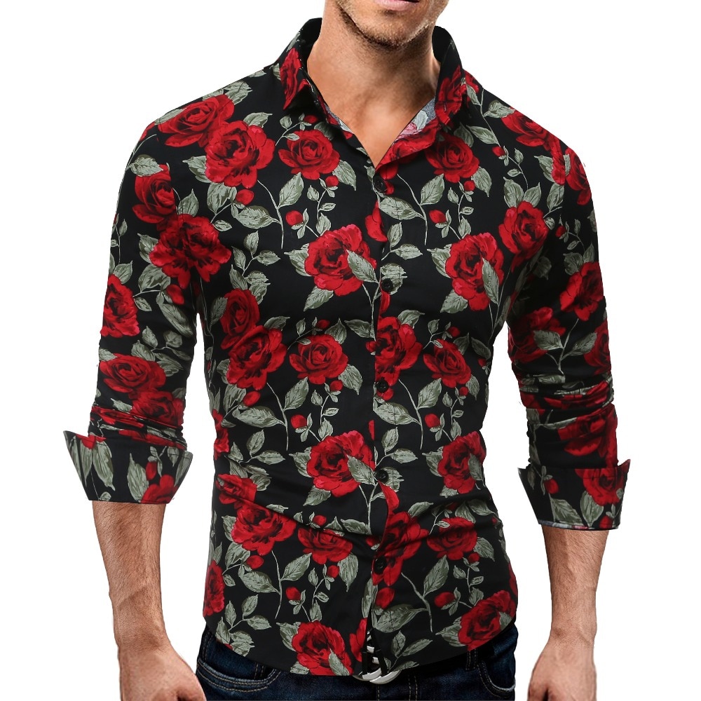 Mens Retro Floral Print Shirt | Capthatt Mens Clothing & Accessories