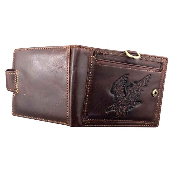 mens short leather wallet
