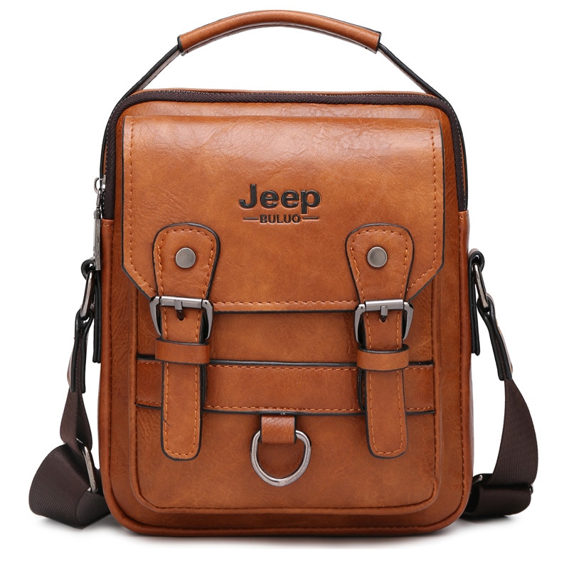 JEEP BULUO Man&#39;s Crossbody Shoulder Bag - Large Capacity Split Leather Bag | Capthatt Mens ...