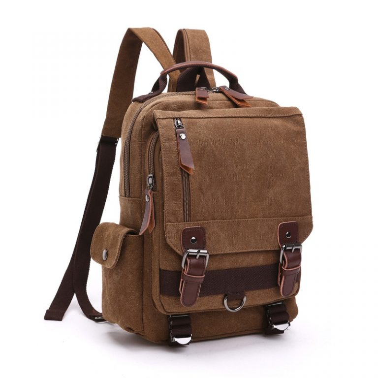 Scione Retro Messenger Bag, Canvas Shoulder Backpack, Sling Bag ...