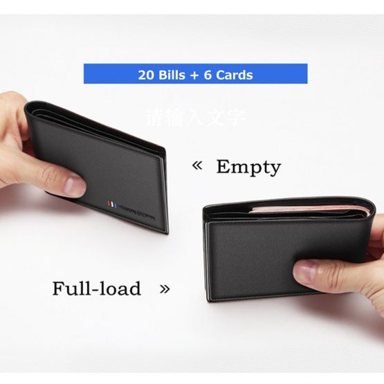 BISON DENIM Leather Men's Wallet - Bifold Card Holder