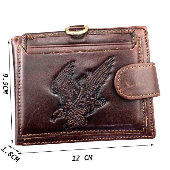 mens short leather wallet