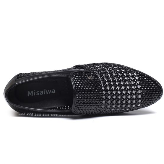 Men's Woven Leather Loafers