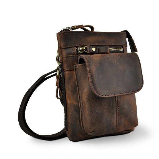 Genuine Leather Mens Sling Bag Small | Capthatt Mens Clothing & Accessories