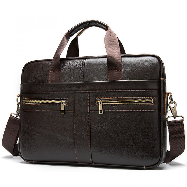 WESTAL Leather Messenger Bag for Men | Padded 14 Inch Laptop Briefcase ...