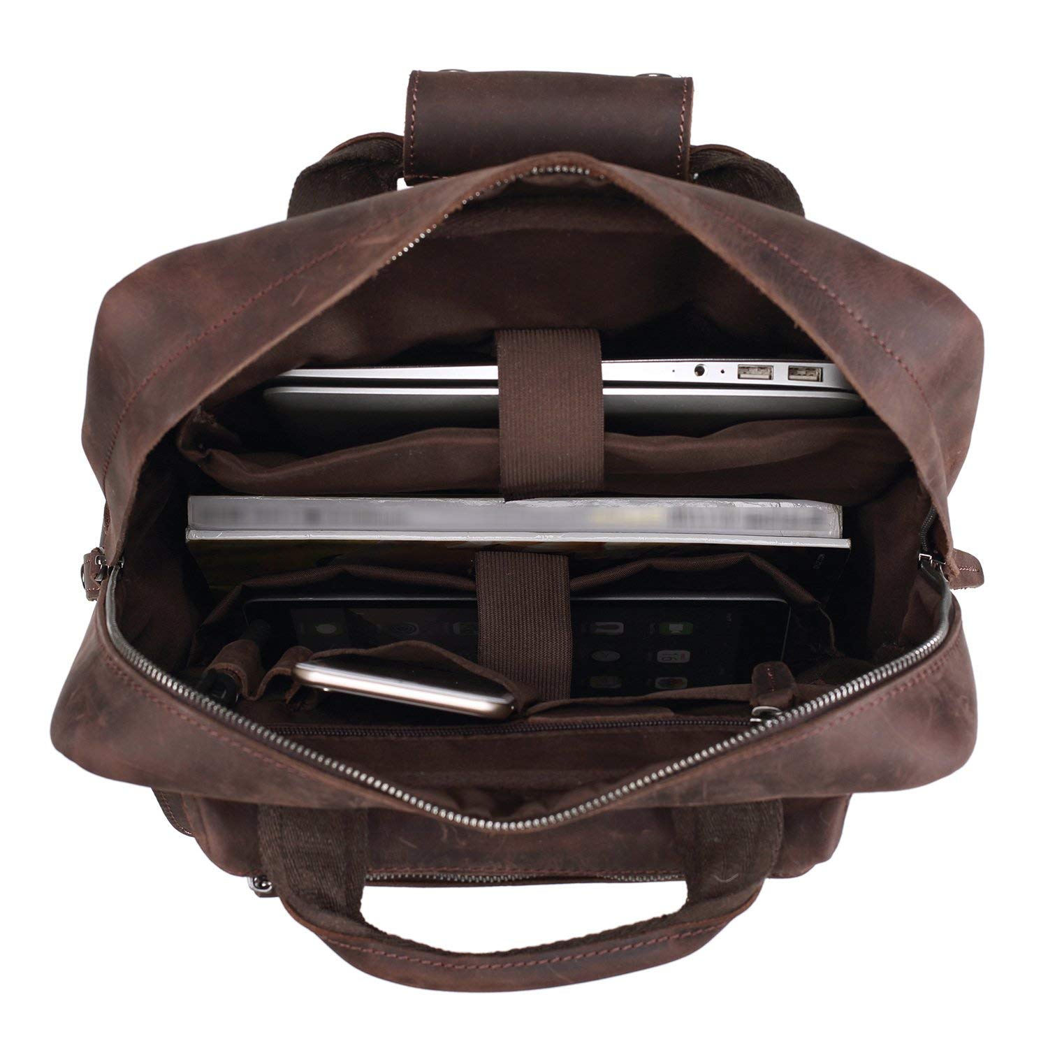 Scione Mens Canvas Laptop Bag, Shoulder Travel Bag (Large)