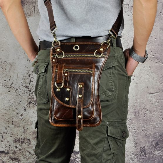 Mens Leather Belt Bag