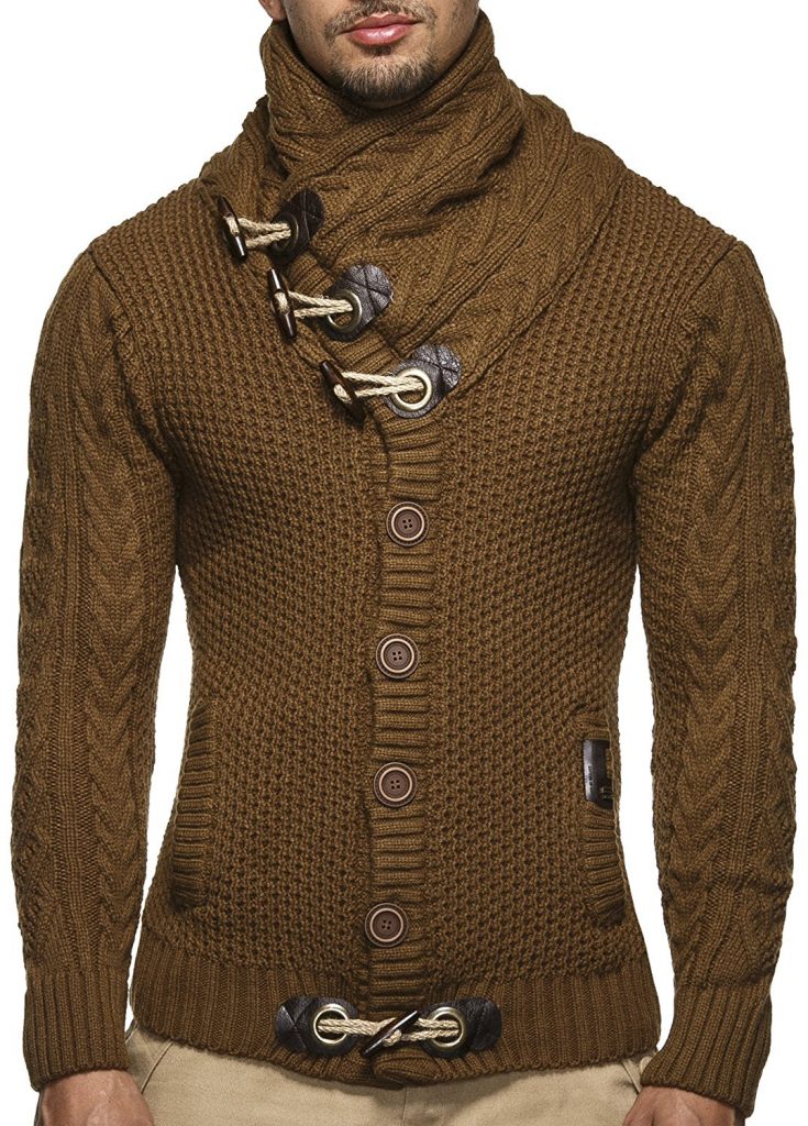 LEIF NELSON Men's Knitted Jacket Cardigan | Capthatt Mens Clothing ...