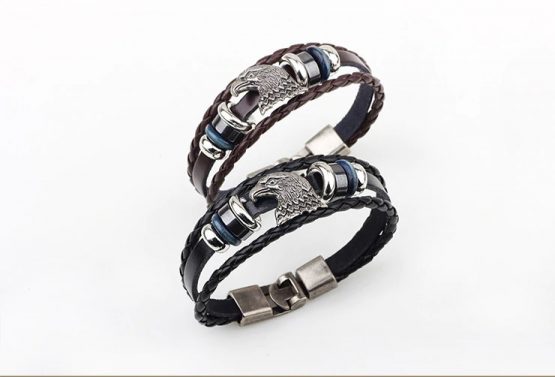 American Eagle Leather Bracelet-TRUST