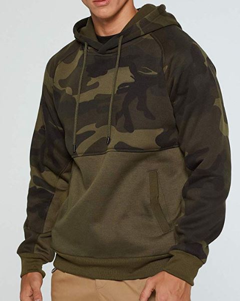 TYUING 3D Printed Mens Hoodies Big Pockets Breathable Athletic Camouflage Long Sleeve Hoody Sweatshirts
