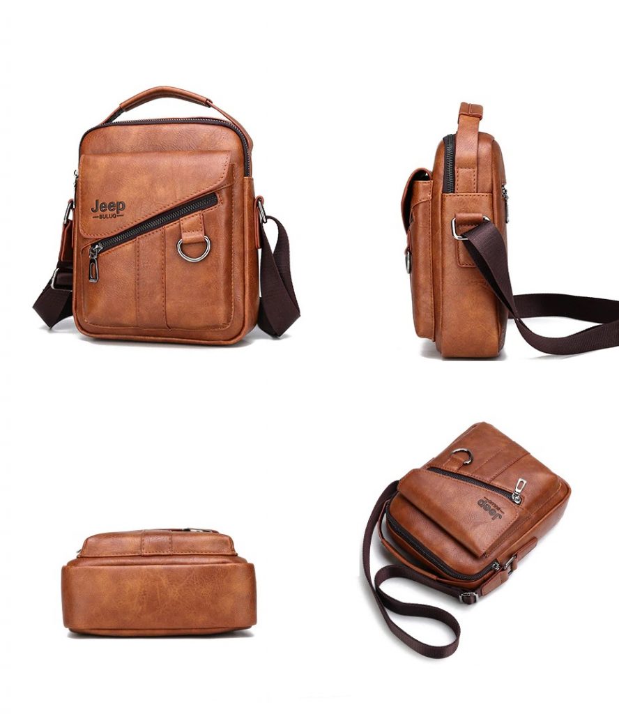 JEEP BULUO Mens Sling Bag | Split Leather Messenger Bag | Capthatt Mens ...