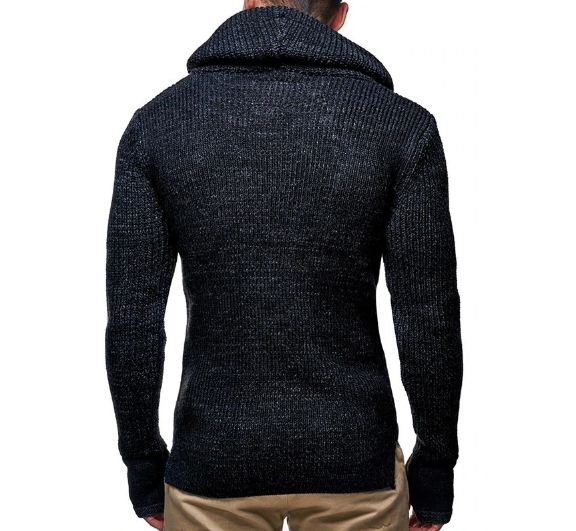Leif Nelson Men's Knitted Sweater - Slim Pullover Sweaters for Men