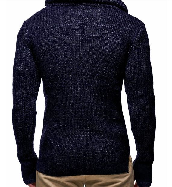 Leif Nelson Men’s Knitted Pullover | Long-sleeved slim fit shirt ...