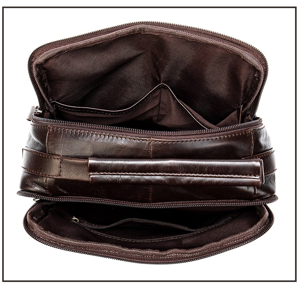 WESTAL Men's Designer Bags for ipad Messenger Bag Genuine Leather