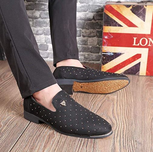mens studded loafers