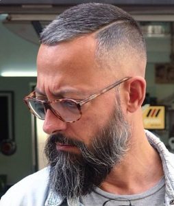 Very Short Hair With Long Beard