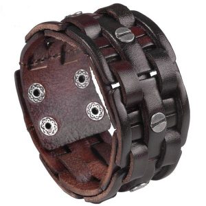 wide Cuff Bracelet Leather,-jbw018801